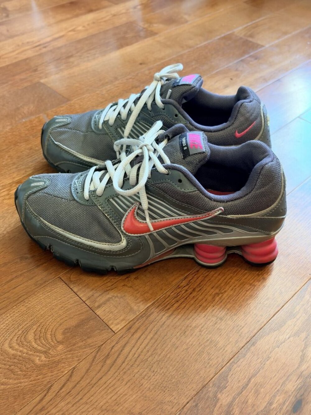 Vintage 2008 Nike Shox Turbo+ 8 Grey Pink Women's 7